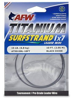 Поводковый материал AFW Titanium surfstrand black 3,05м 6,1кг