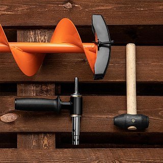 Комплект Тонар под мотобур шнек Motoshtorm 150R+адаптер АШ- 02+молоточек  - фото 2