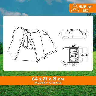 Палатка PerevalPro Sierra Dome 5 - фото 13