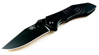 Нож Sanrenmu Outdoor 72mm черн.мет.рукоят.текстурная - фото 1