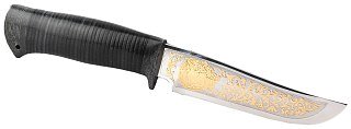 Нож Росоружие Гелиос-2 позолота кожа 95х18 - фото 3