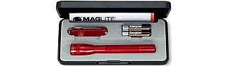 Фонарь Maglite Mini Mag с ножом подарочный набор красный