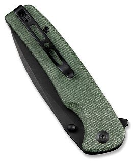 Нож Sencut Sachse Flipper & Button Lock & Thumb Stud Knife Green Micarta Handle  - фото 5