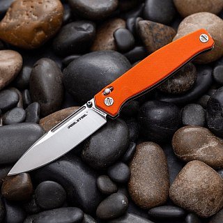 Нож складной Real Steel Huginn Orange G10 клинок VG-10 9,3см - фото 6