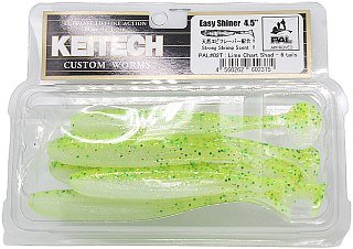 Приманка Keitech виброхвост Easy shiner 4,5" Pal 02 lime chart shad - фото 1
