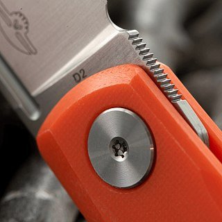 Нож складной Real Steel Luna Lite Orange G10 клинок D2 7см - фото 7