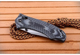 Нож Benchmade Rift складной сталь 154CM G10 серый - фото 7