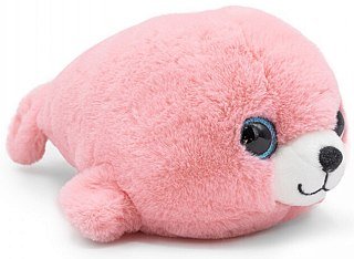Игрушка Mimis Нерпа Пушистик макси розовый 28см - фото 4