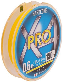 Шнур Yo-Zuri PE Hardcore X4 Pro Duel 0.6/0.13мм 5.4кг 150м - фото 1