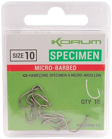 Крючки Korum Xpert Specimen Micro Barbed Hooks №10