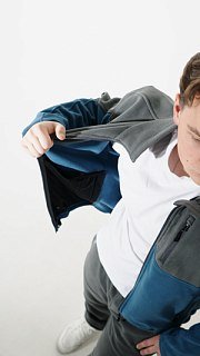 Джемпер Nautilus Keepler флисовый Grey/Blue с принтом - фото 18