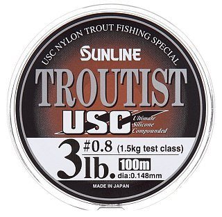 Леска Sunline Troutist USC 100м 0,8/0,148мм 3lbs