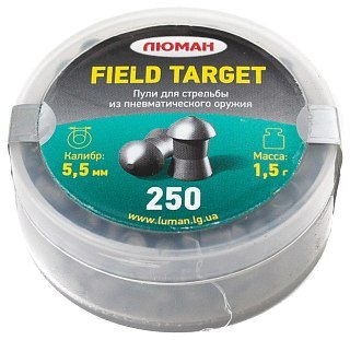Пульки Люман Field Target 1,50 гр 5,5мм 250 шт