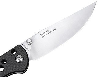 Нож Sanrenmu 9165-KB складной сталь 12C27 Brush black carbon fiber overlay G10 - фото 2