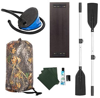 Лодка Тонар Бриз 190 с веслами зеленый - фото 5