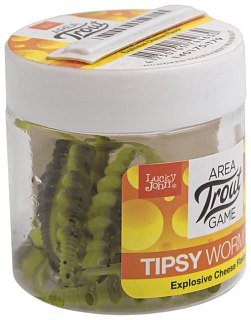 Приманка Lucky John Pro series Tipsy worm 2,3" 05.84/T79 12шт - фото 2