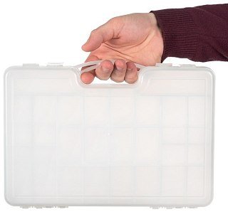 Кейс Три Кита КД-1 белый двухсторонний с ручкой (290*210*60) - фото 3