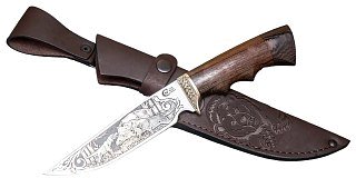 Нож ИП Семин Легионер кованная сталь 95х18 венги литье гравировка - фото 1
