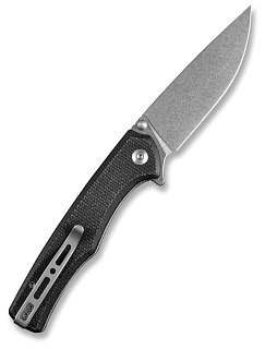 Нож Sencut Crowley Flipper & Button Lock & Thumb Stud Knife Black Micarta Handle - фото 1