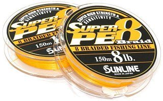 Шнур Sunline Super PE 8 braid orange 150м 6lb - фото 2