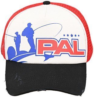 Бейсболка Pal Cap красная сетка козырек черный - фото 2