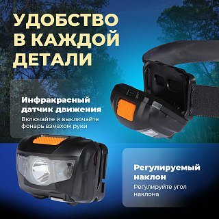 Фонарь Pereval BT-HL9023R налобный 150 Lumens - фото 4