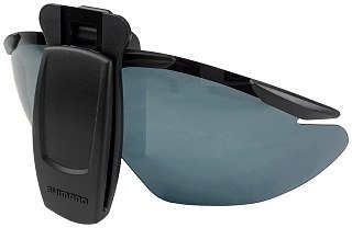 Очки Shimano HG-002N накладки с клипсой на кепку Matt black smoke  - фото 5