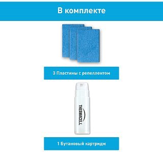 Набор запасной ThermaCell 1 газовый картридж и 3 пластины - фото 3