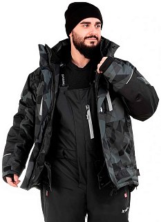 Костюм Nisus Arctic зимний серый черный шелтер - фото 6