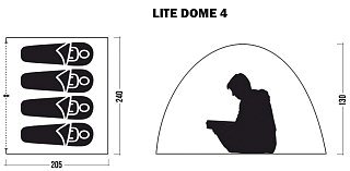 Палатка Jungle Camp Lite Dome 4 синий/серый - фото 7