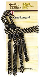Шнурок плетеный Faulk's капрон на четыре манка с фиксатором и пружиной - фото 1
