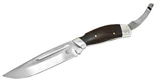 Нож ИП Семин Путник кован сталь, Х12МФ венге со шкуросъемом - фото 3