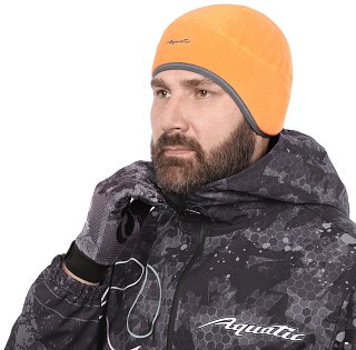 Шапка Aquatic теплая softshell флис camo black - фото 5