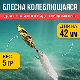 Блесна Riverzone Live Bait 5гр 42мм gold