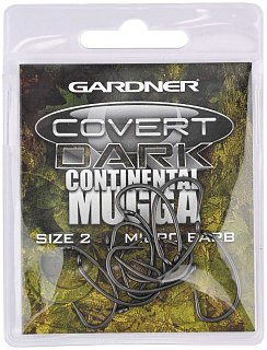 Крючки Gardner Covert dark continental mugga barbed №2 - фото 1