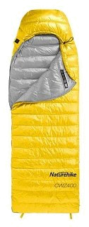 Спальник Naturehike CW400 Mummy goose down yellow р.M