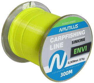 Леска Nautilus Envi Fluoro green 300м 0,309мм 8,1кг  - фото 2