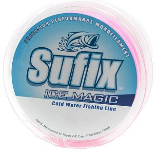 Леска Sufix SFX Ice Magic 50м 0,135мм 2,0кг бело-розовая - фото 1