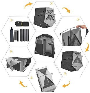 Палатка King Camp Marasusa II черный/тсерый - фото 3