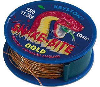 Поводочный материал Kryston Snake-bite gold camo coated 25lbs