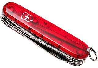 Нож Victorinox 91мм полупрозрачный красный - фото 10