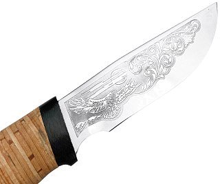 Нож Росоружие Сталкер ЭИ-107 береста гравировка    - фото 2
