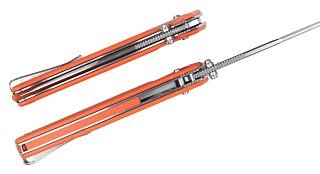 Нож складной Real Steel Huginn Orange G10 клинок VG-10 9,3см - фото 3