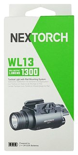 Фонарь Nextorch WL13 GL тактический на планку Weaver 1300 Lumens - фото 8