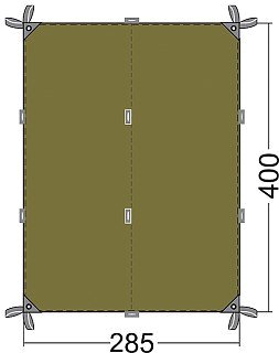 Тент Tatonka TARP 4 light olive - фото 2