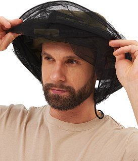 Панама-накомарник Huntsman Антигнус смесовая с кольцом хаки - фото 9