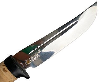 Нож Росоружие Гелиос-2 ЭИ-107 позолота береста гравировка - фото 3