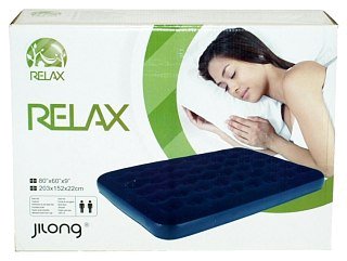 Кровать Avenli Relax Flocked air bed queen 203х152х22 синий - фото 2