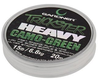 Поводочный материал Gardner trickster heavy camo green 20м 15lb - фото 2