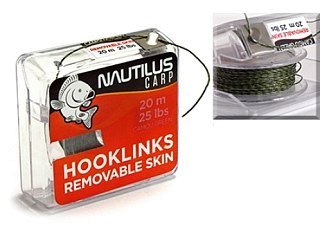 Поводковый материал Nautilus Removable skin 10м 15Ib camou green